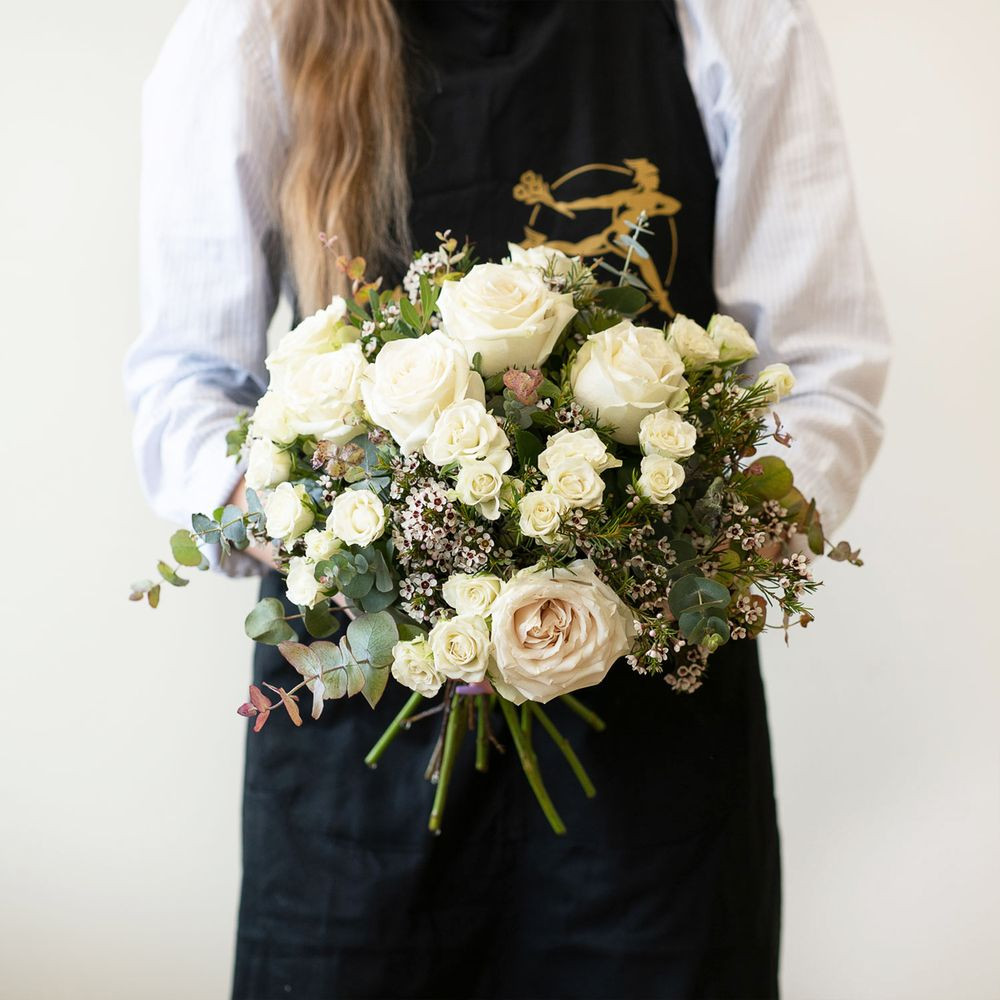 Vert coton |Bouquet réalisé par un artisan fleuriste | Interflora