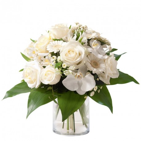 Bouquet Orchidee Et Rose Bouquet Chic Blanc Bouquet Orchidee Et Rose Bouquet Chic Blanc